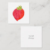 水色ストロベリーノートカード ノートカード (正面/裏面)