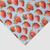 水色ストロベリーパターンライトブルーのデコパージュ 薄葉紙 (詳細)
