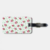 水色ストロベリーパターン（モノグラム） ラゲッジタグ (裏面横)