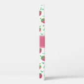 水色ストロベリーパターン（モノグラム） Case-Mate iPhoneケース (裏面 / 右)