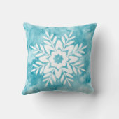 水色スノーフレーク クッション (裏面)
