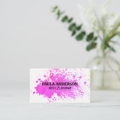 水色スパッタ |芸術的 | 名刺 (スタンド正面)