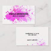 水色スパッタ |芸術的 | 名刺 (正面/裏面)