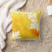 水色スプラッシュイエローメープル離れモダン品 クッション (ブランケット)