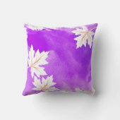 水色スプラッシュパープル葉カエデモダンー クッション (裏面)