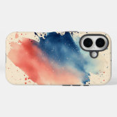 水色スプラッシュ電話ケース Case-Mate iPhoneケース (裏面 (横))