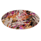 水色スプラッシュ、ヴィンテージ抽象芸術背景。 カッティングボード (角)