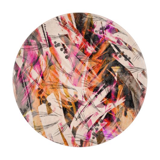 水色スプラッシュ、ヴィンテージ抽象芸術背景。 カッティングボード (正面)