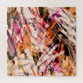 水色スプラッシュ、ヴィンテージ抽象芸術背景。 ジグソーパズル (縦)