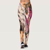 水色スプラッシュ、ヴィンテージ抽象芸術背景。 レギンス (裏面)