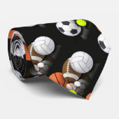 水色スポーツボールゲームコーチおもしろい ネクタイ (ロール)