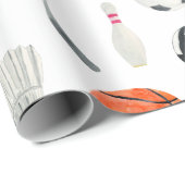 水色スポ数々のートパターンボールラケットゴルフ ラッピングペーパー (ロールコーナー)