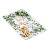 水色タイガーサファリジャングルリーフベビーシャワー マグネット (右側)