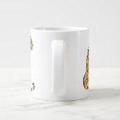 水色タイガーシッティング ジャンボコーヒーマグカップ (裏面)