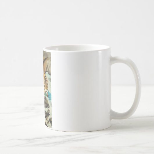 水色タイガー コーヒーマグカップ (右)
