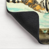 水色タイガー マウスパッド (コーナー)