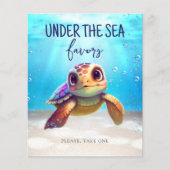 水色タートルアンダーザシー誕生日シンボルや象徴 (正面)