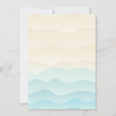 水色タートルザシーバルーン誕生日 招待状 (裏面)