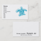 水色タートルプロファイルカード 名刺 (正面/裏面)