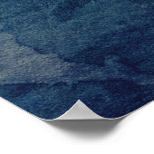 水色ダークブルー緑のリハーサルディナー ポスター (角)