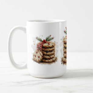 水色チップクッキー赤い緑のクリスマス コーヒーマグカップ