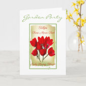 水色チューリップシードパケットカード カード (黄色い花)