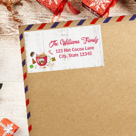 水色チョコレートジンジャーブレッドクッキーの休日 ラベル