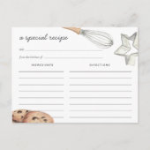 水色チョコレートチップクッキーレシピカード ポストカード (正面)