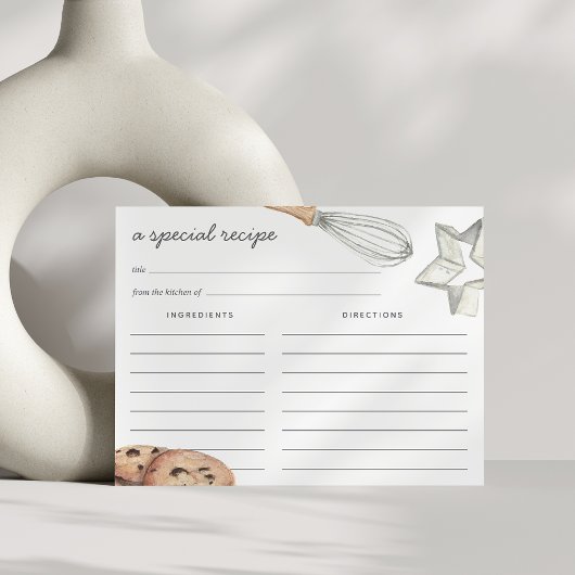 水色チョコレートチップクッキーレシピカード ポストカード