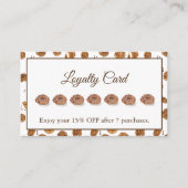 水色チョコレートチップスクッキーロイヤリティカード ロイヤリティカード (正面)