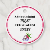 水色チョコレート被覆ストロベリートリートメント フェイバータグ (正面)