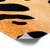 水色チーズプリント模様 ポスター (角)