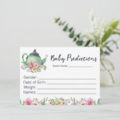 水色ティーポットベビー予測カード エンクロージャーカード (スタンド正面)