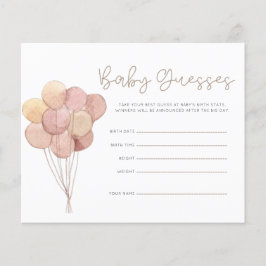 水色テディベアバルーンベビー推測ゲーム