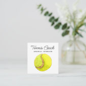 水色テニスボールでソーシャルメディアを可愛く スクエア名刺 (スタンド正面)