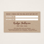 水色デイジーオンクラフト紙紹介カード (裏面)