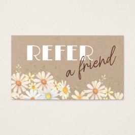 水色デイジーオンクラフト紙紹介カード