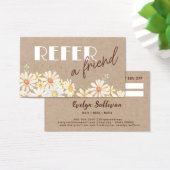 水色デイジーオンクラフト紙紹介カード (デスク)