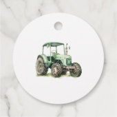 水色トラクターバースデーパーティー フェイバータグ (裏面)