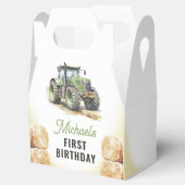 水色トラクターバースデーパーティー フェイバーボックス (オープン)