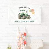 水色トラクターバースデーパーティー 横断幕 (インサイチュ)