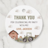 水色トラクターファーム1st誕生日 フェイバータグ (正面)