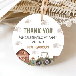 水色トラクターファーム1st誕生日 フェイバータグ