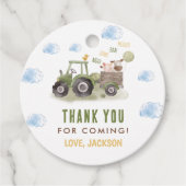 水色トラクターファーム1st誕生日 フェイバータグ (正面)