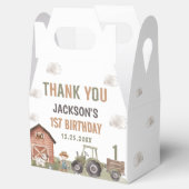 水色トラクターファーム1st誕生日 フェイバーボックス (オープン)