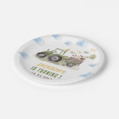 水色トラクターファーム1st誕生日 ペーパープレート (アングル)