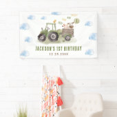 水色トラクターファーム1st誕生日 横断幕 (インサイチュ)