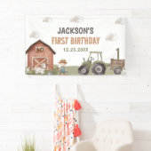 水色トラクターファーム1st誕生日 横断幕 (インサイチュ)