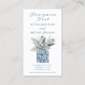 水色トロピカルドリーム – レジストリ – ハネムーン 名刺 (裏面)