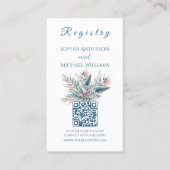 水色トロピカルドリーム – レジストリ – ハネムーン 名刺 (正面)
